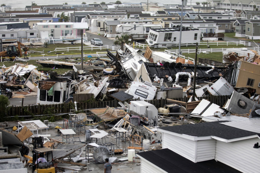 Damages caused by Dorian on a small Island on the coast of North Carolina.
Photo Credit: Los Angeles Times
