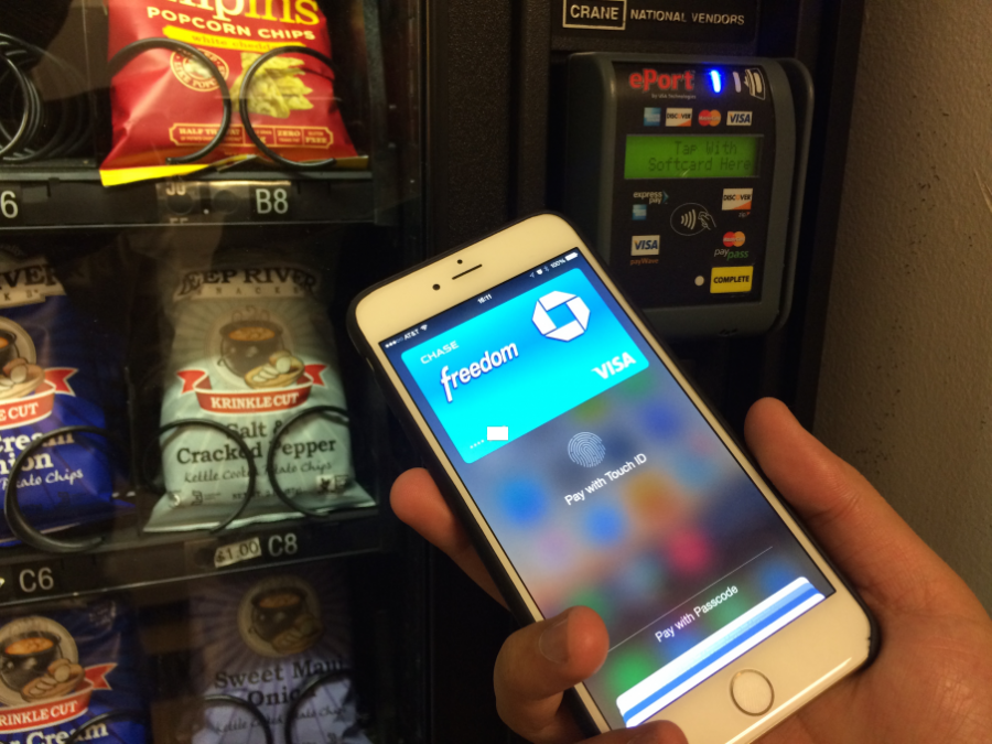 All someone has to do is hover their phone against the card reader to receive their snack.  Credit: Medium.com