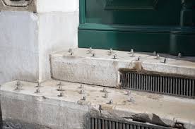The spikes on this ledge are used to deter the homeless from sleeping on the ledge. Credit: Wikimedia Commons
