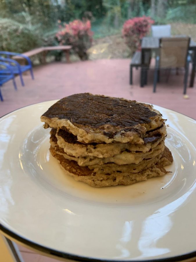 These pancakes are easy to make, macro friendly, and are single serving. (Photo Credit: Gabby Lerner)